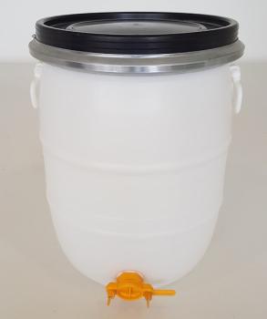 Kunststofffass für 50 Liter Honig mit Hahn